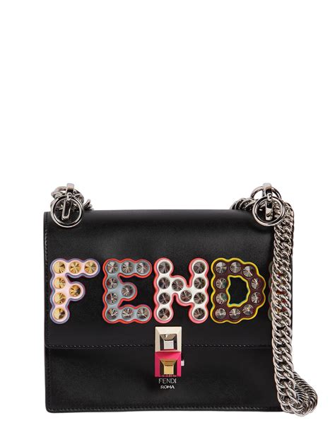 fendi kan i velvet studs black|Fendi Kan I Bags for sale .